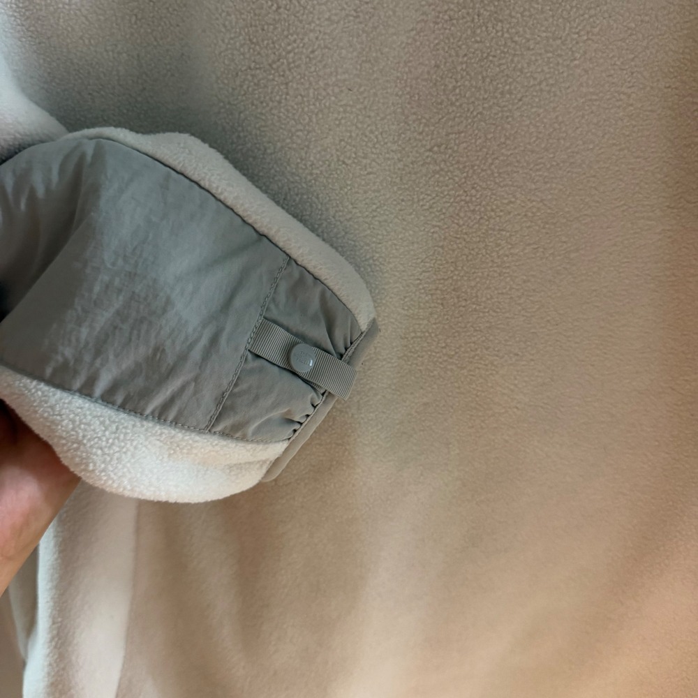 The North Face Denali Polartec Fleece Jacket Cream White/Gray Women M T164 F14 - Picture 8 of 9